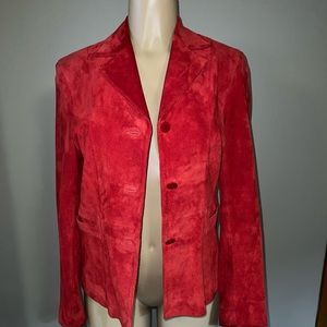 Liz Claiborne Red Suede Blazer